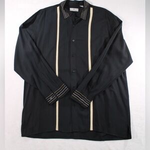 Bobby Chan XL Silk‎ Blend Long Sleeve Luxury Shirt Mens